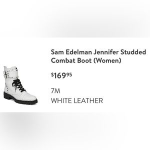 Sam Edelman studded combat boots (size 7)
